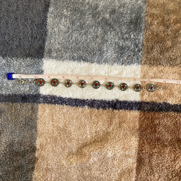 Colorful Handmade Floral Enamel Anklet - Picture 8 of 11